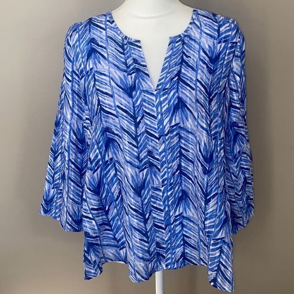 Lilly Pulitzer Blue Nalani Tunic Lapis Top! - Picture 1 of 11